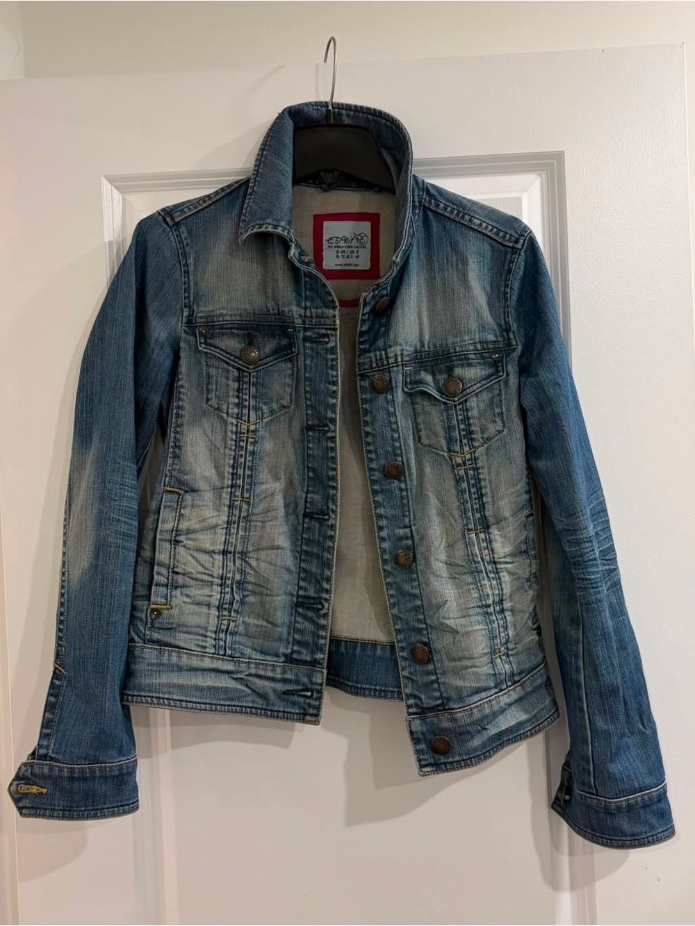 Esprit Light Blue Washed Denim Jacket - Women's